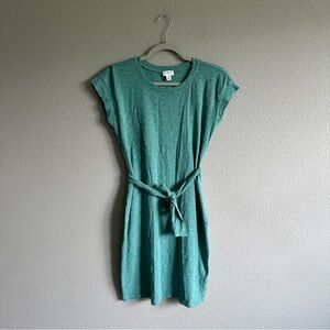 J. Crew Sea Green T-Shirt Midi Dress XS